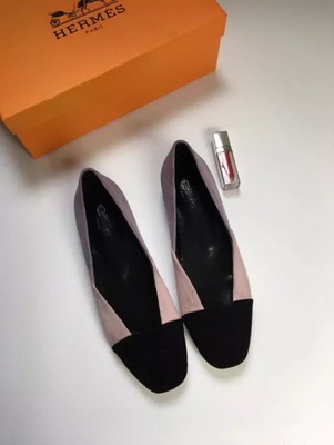 HERMES Shallow mouth flat shoes Women--009